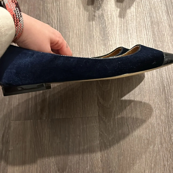 Talbots Blue Velvet Flats Work Career Office Size 10 - Picture 4 of 6